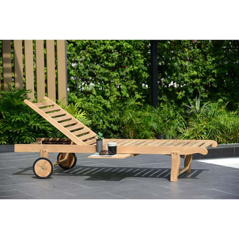 Teak Chaise Lounger - 1 Piece - 1 Piece