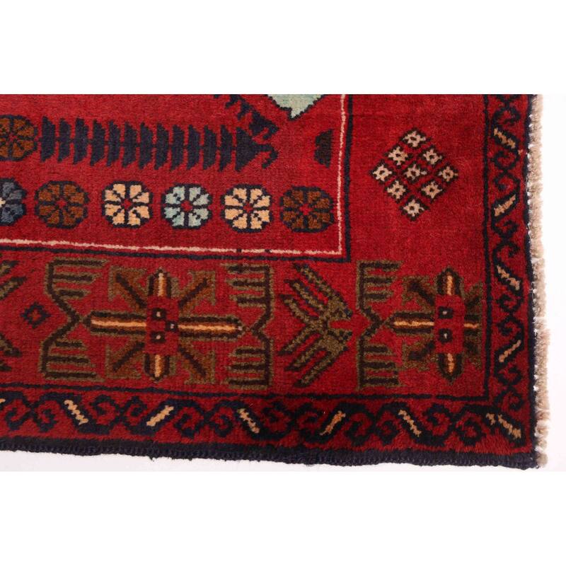 ECARPETGALLERY Hand-knotted Teimani Red Wool Rug - 3'7 x 6'4