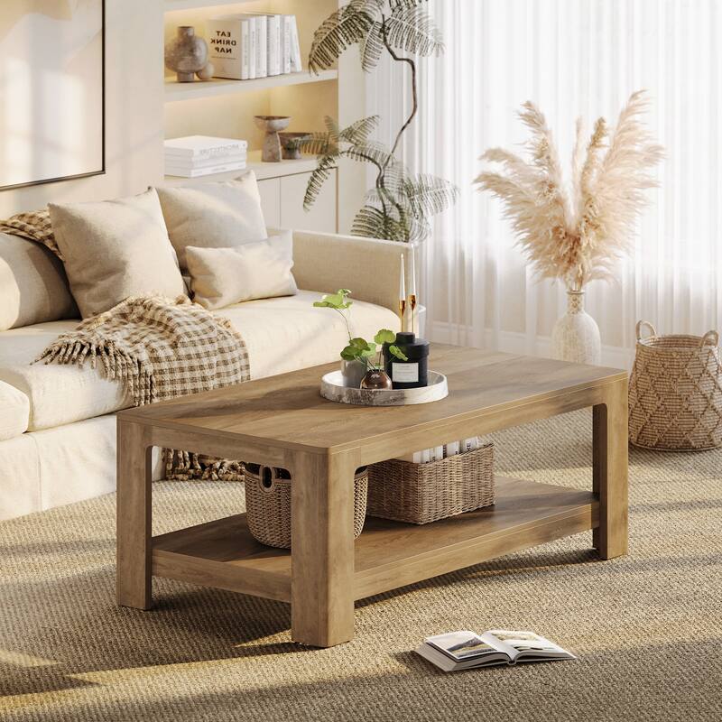 2-Tier Coffee Table for Living Room