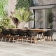 preview thumbnail 10 of 8, Certified Teak Finish Patio Dining Set, Ideal Extendable Set for Outdoors 11-pc