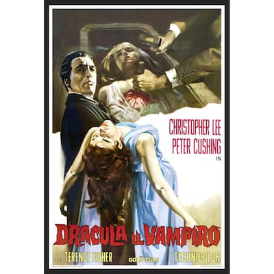 Hammer Films - Dracula di Vampiro Framed Art Poster - 24 x 36 Inch