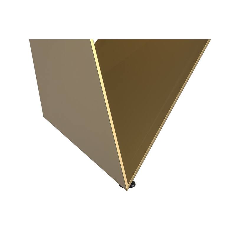 Nuvor Rectangular Sintered Stone or Glass Tabletop Dining Table with Powder-Coated Gold Steel Base for Kitchens & Dining Rooms