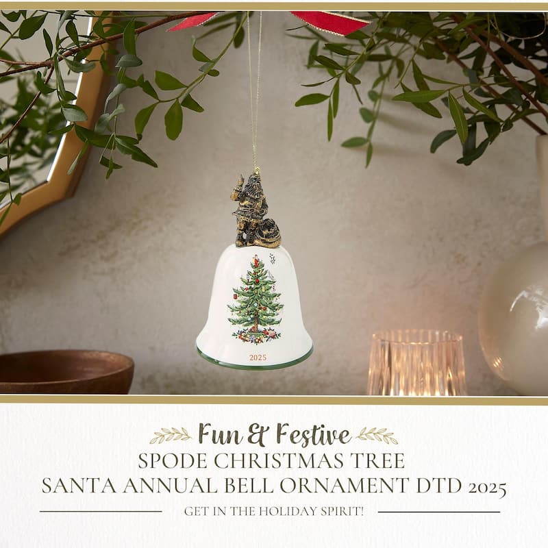 Spode Santa Annual Bell Ornament 2025