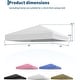 preview thumbnail 3 of 23, 10x10FT Canopy Replacement Top, Waterproof UV Resistant Tent Cover with Air Vent White