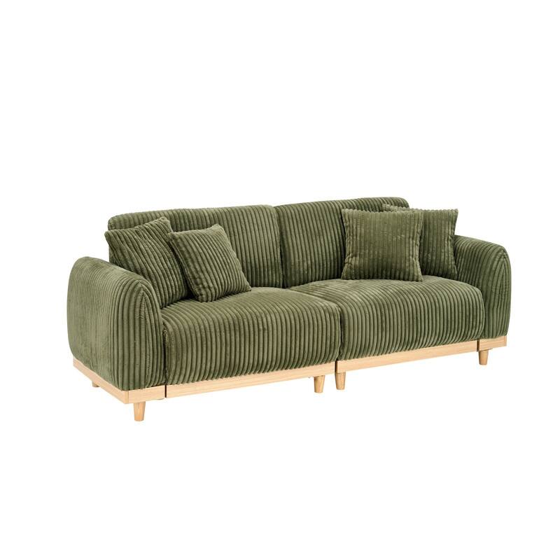 85" Corduroy Upholstered Three-Seat Sofa（New）
