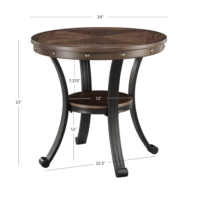 Franklin Industrial Round Side Table