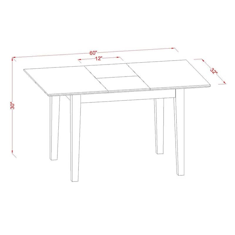 East West Furniture Dining Set Includes a Rectangle Kitchen Table and Upholstered Chairs, Mahogany (Pieces Options)