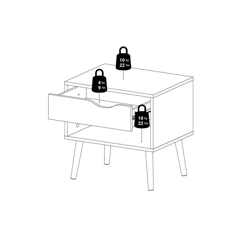 Carson Carrington Kristiansund 1-drawer Nightstand