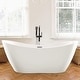 preview thumbnail 27 of 53, Vanity Art 71" X 32" White Acrylic Freestanding Air Bubble Soaking Bathtub with UPC Certified Overflow and Pop-up Drain