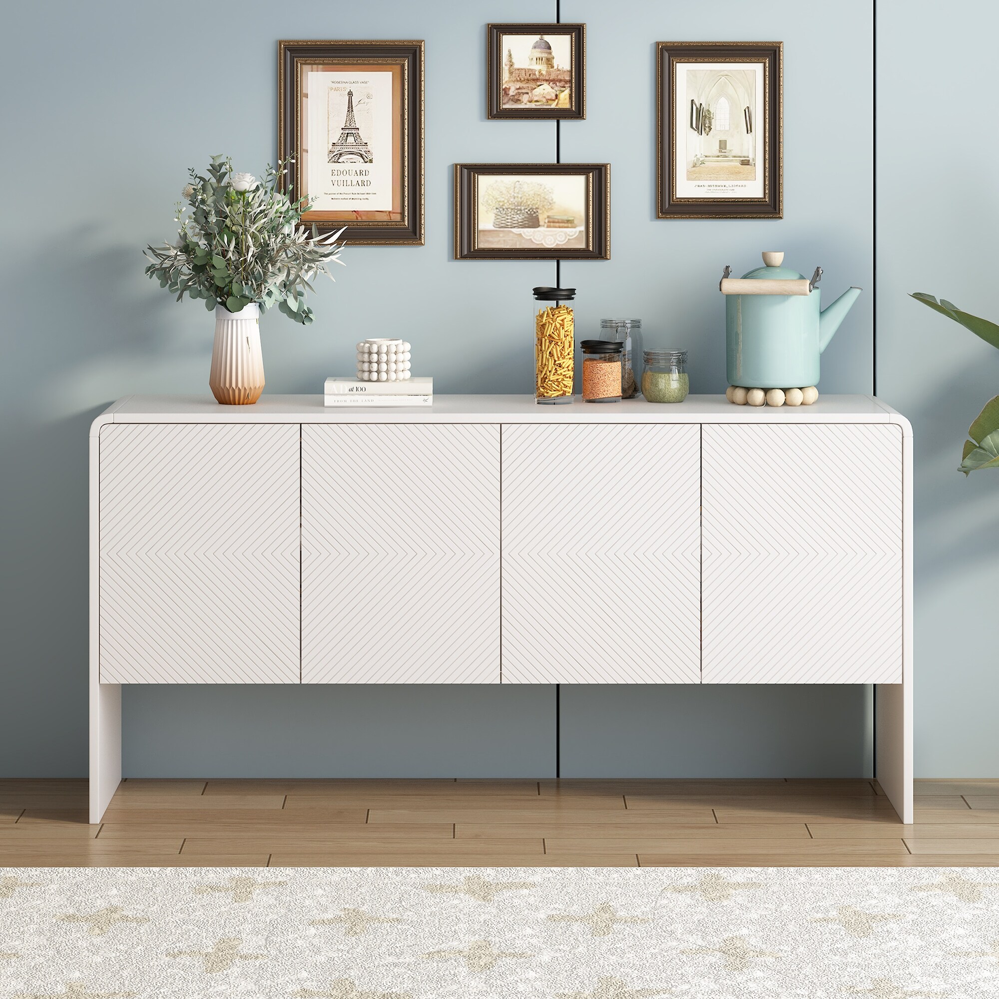 60 inch white sideboard discount
