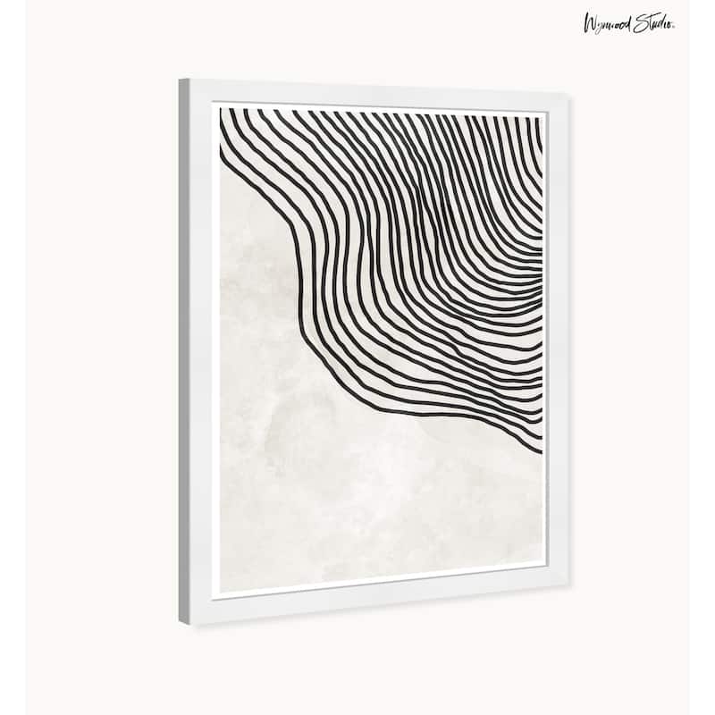 Wynwood Studio Flowing Tide Framed Boho Minimalist Abstract Prints