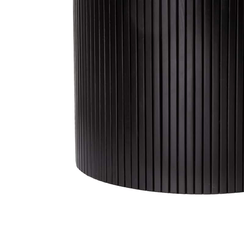Round Coffee Table Solid Wood Circle Pedestal Table