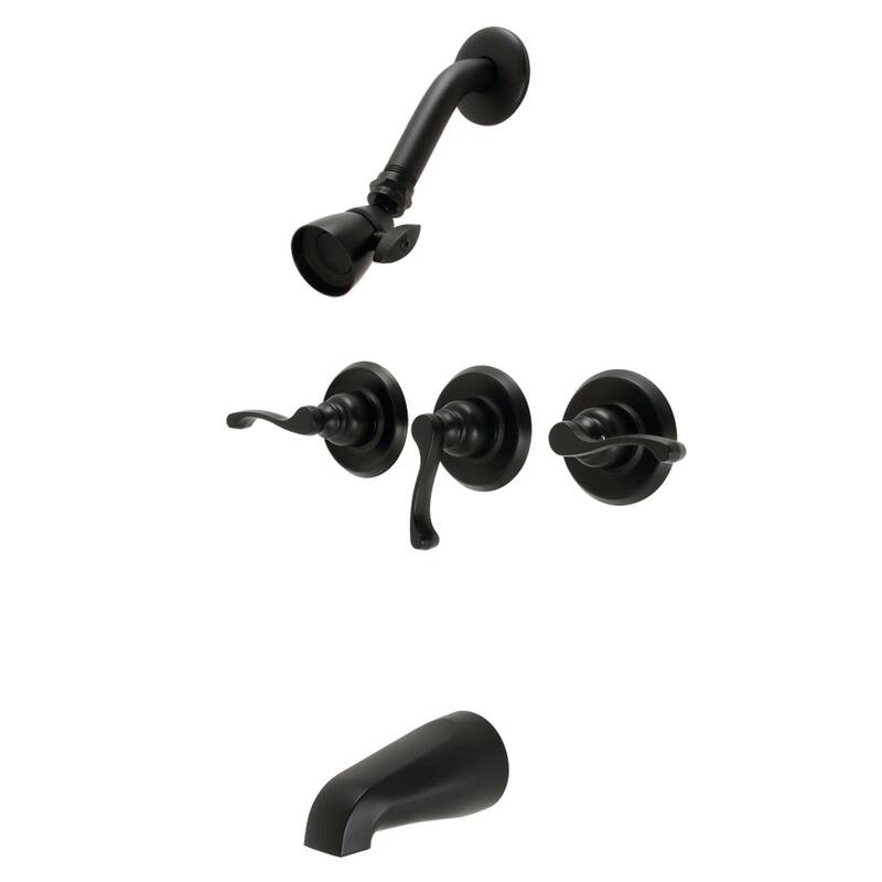 Kingston Brass KB23.FL Royal Tub and Shower Trim Package with 1.8 GPM - Matte Black