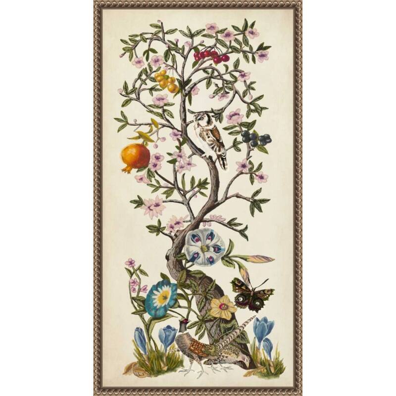 Chinoiserie Natura No. 1 by Naomi McCavitt (14 x 27 in.), Framed Canvas Wall Art Print