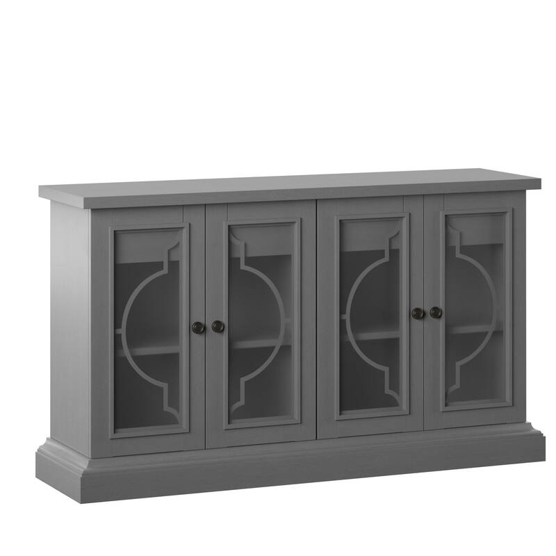 Sideboard with Frosted Glass Doors - Antique Gray