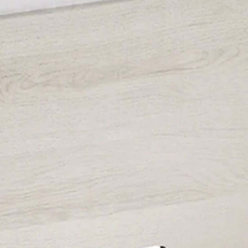 Cuzzy Twin Platform Bed with Panel Headboard, Low Profile White Wood