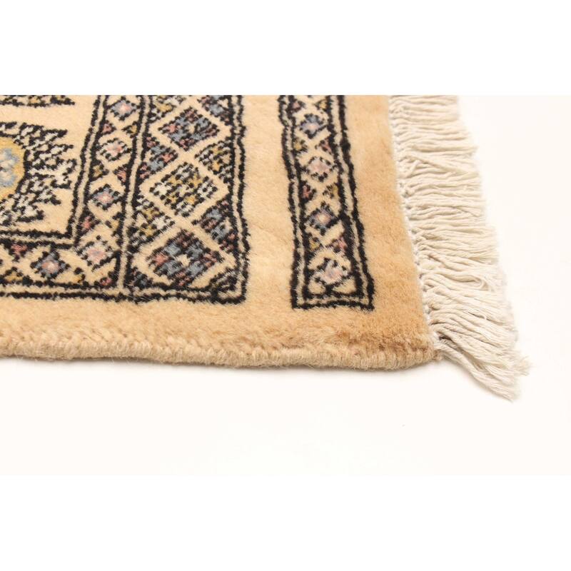 ECARPETGALLERY Hand-knotted Peshawar Bokhara Beige Wool Rug - 3'2 x 5'1