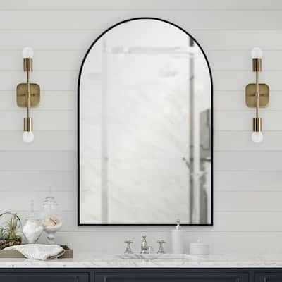 Renwil Waren Irregular Shaped Modern Wall Mirroe - Black - Large