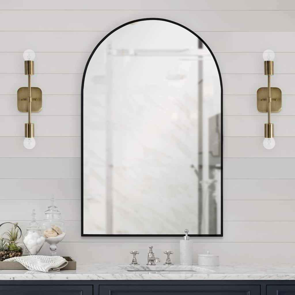 Renwil Waren Irregular Shaped Modern Wall Mirroe - Black - Large