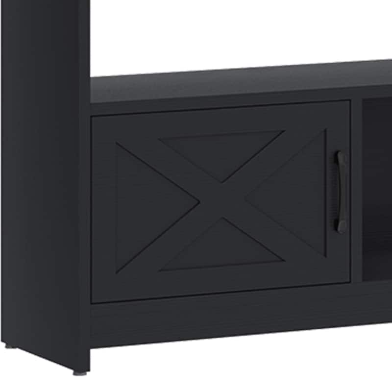 Moasis Farmhouse TV Stand with LED Lights & Power Hub