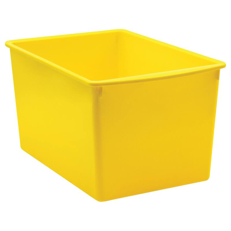 Teacher Created Resources Yellow Plastic Multi-Purpose Bin, Pack of 3