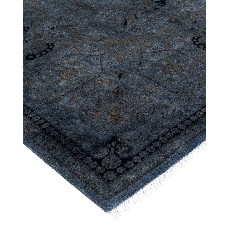 Overdyed, One-of-a-Kind Hand-Knotted Area Rug - Gray - 10' 3" x 17' 4"