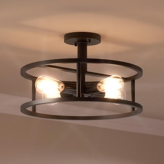 Luxury Scandinavian Ceiling Light, 10.5"H x 18"W, with Modern Style, Estate Bronze, by Urban Ambiance