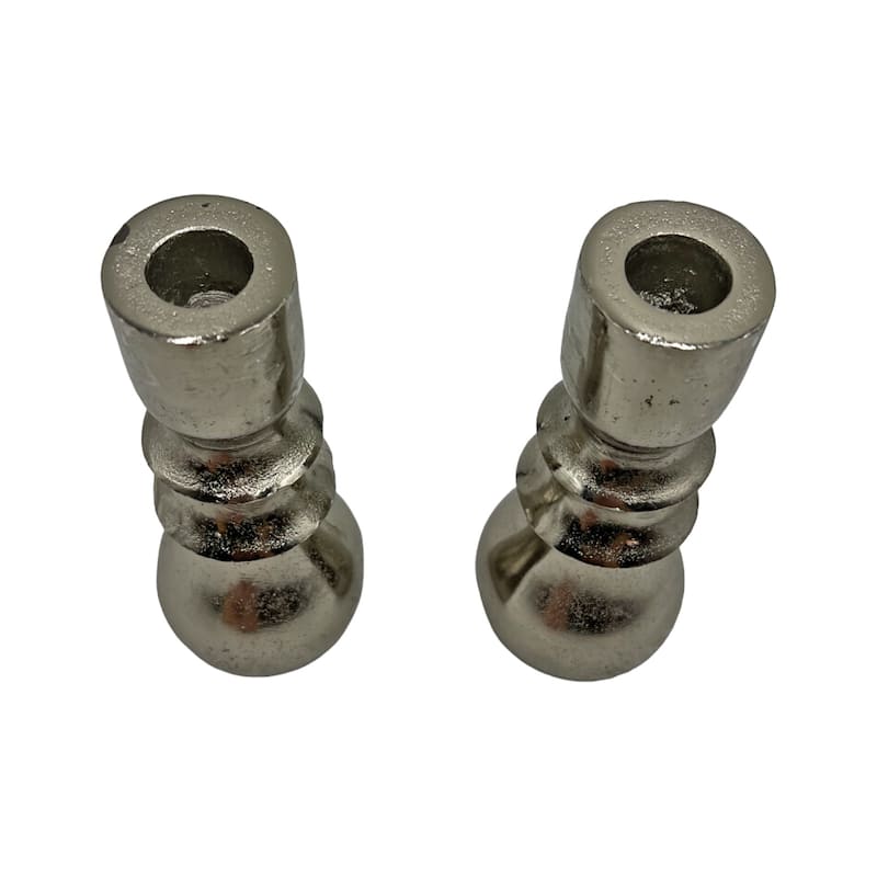 7 Inch Decorative Handmade Aluminum Modern Candle holder Set of 2 - 3 x 3 x 6.5 in