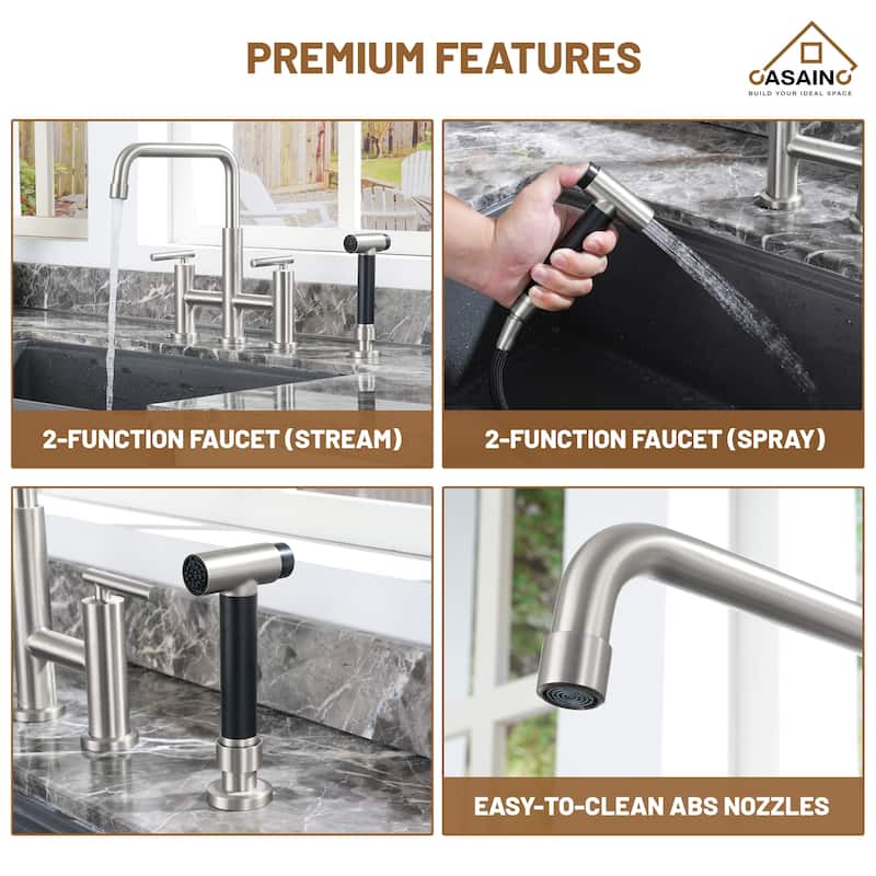 Pull-Out Side Sprayer Kitchen Faucet