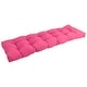 preview thumbnail 21 of 94, Solid Twill Tufted Indoor Bench Cushion (Multiple widths from 42 to 60 inch) 55" wide - Bery Berry