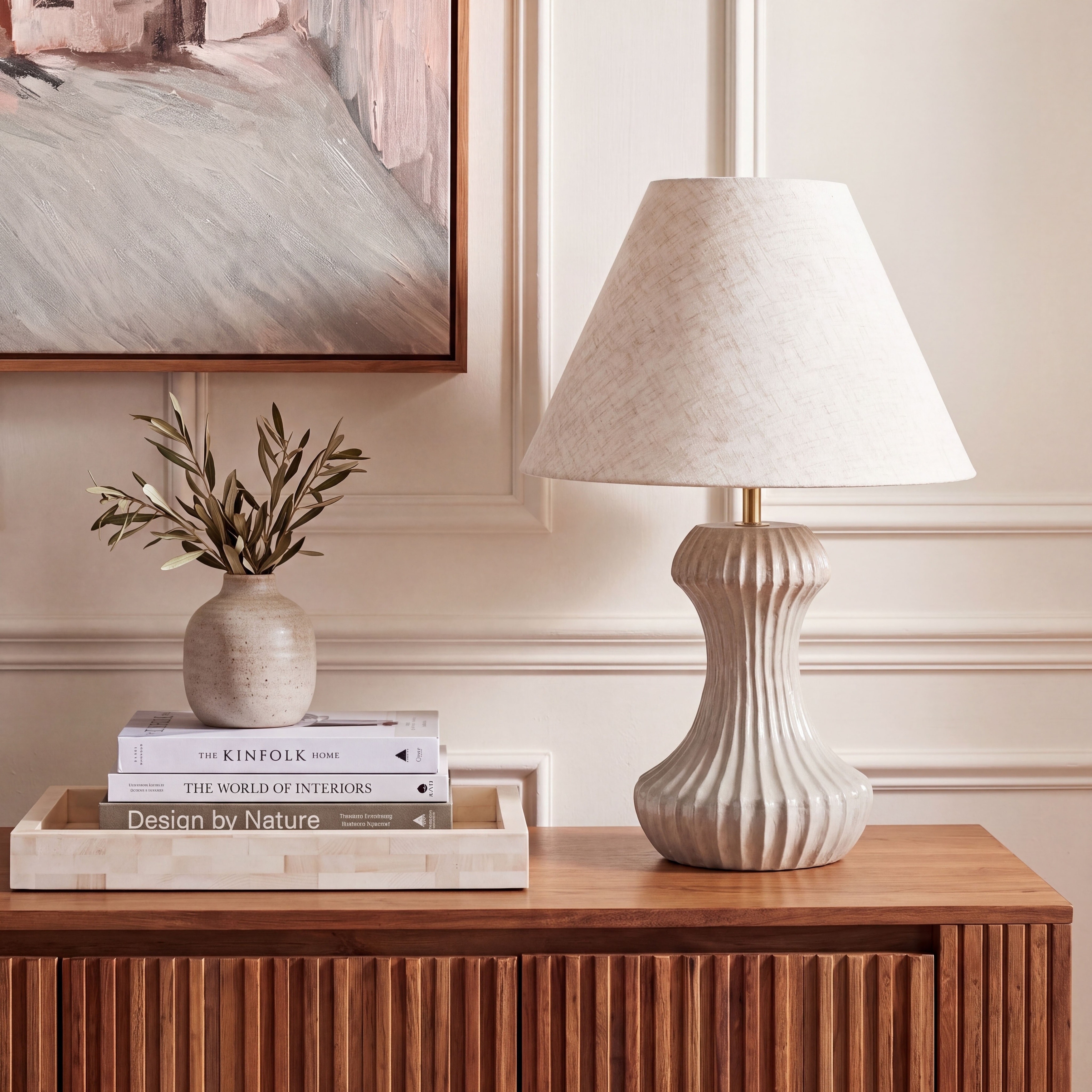 SAFAVIEH Lighting Cosmea Shabby Chic Wood Table Lamp, 18-Inch, Grey - 12Wx12Dx18H