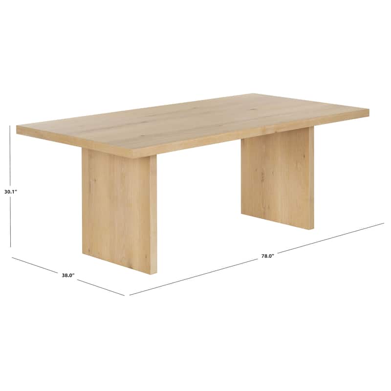 SAFAVIEH Couture Shelbee Wood Rectangle Dining Table - 78"W x 38"D x 30"H