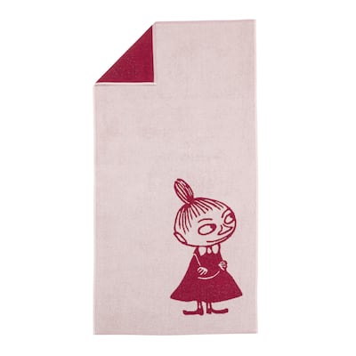 Moomin by Arabia Bath Towel 27.5x55in Little My Pink - 27.5 x 55"