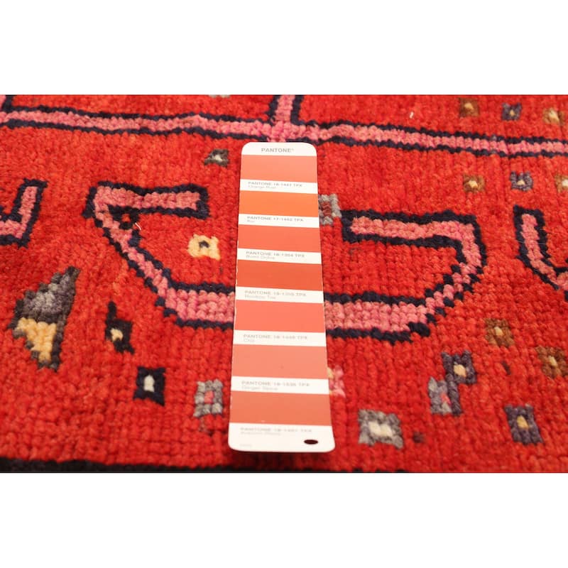 ECARPETGALLERY Hand-knotted Melis Vintage Red Wool Rug - 4'10 x 5'11