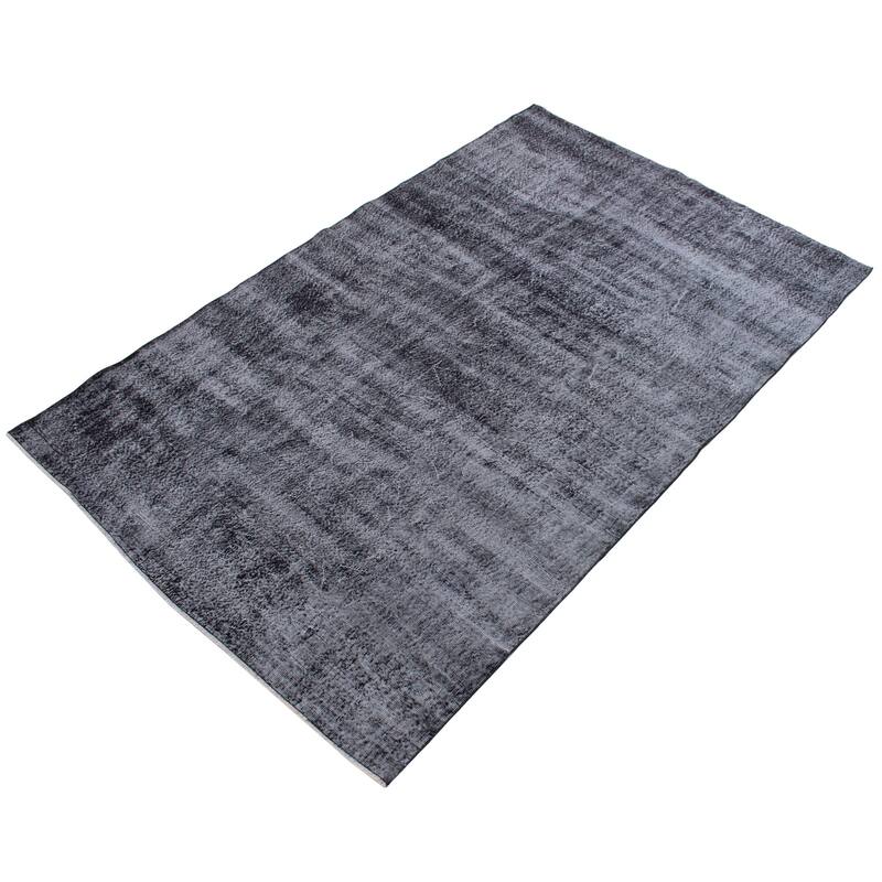 ECARPETGALLERY Hand-knotted Color Transition Black Wool Rug - 6'10 x 10'4