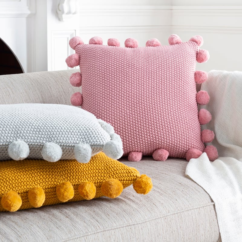 Artistic Weavers Pam Knitted Pom Pom 20-inch Throw Pillow