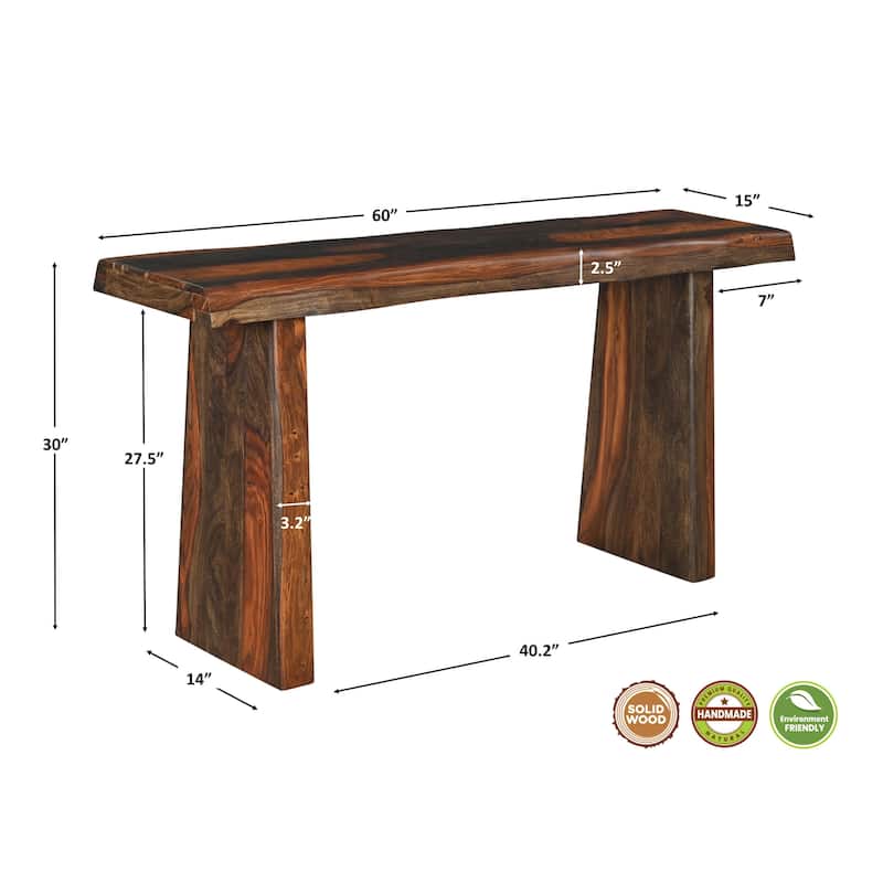 Avenue Live Edge Wood Console Table