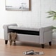 preview thumbnail 2 of 33, Keiko Contemporary Rolled Arm Fabric Storage Ottoman Bench by Christopher Knight Home - 50.00" L x 19.50" W x 20.50" H
