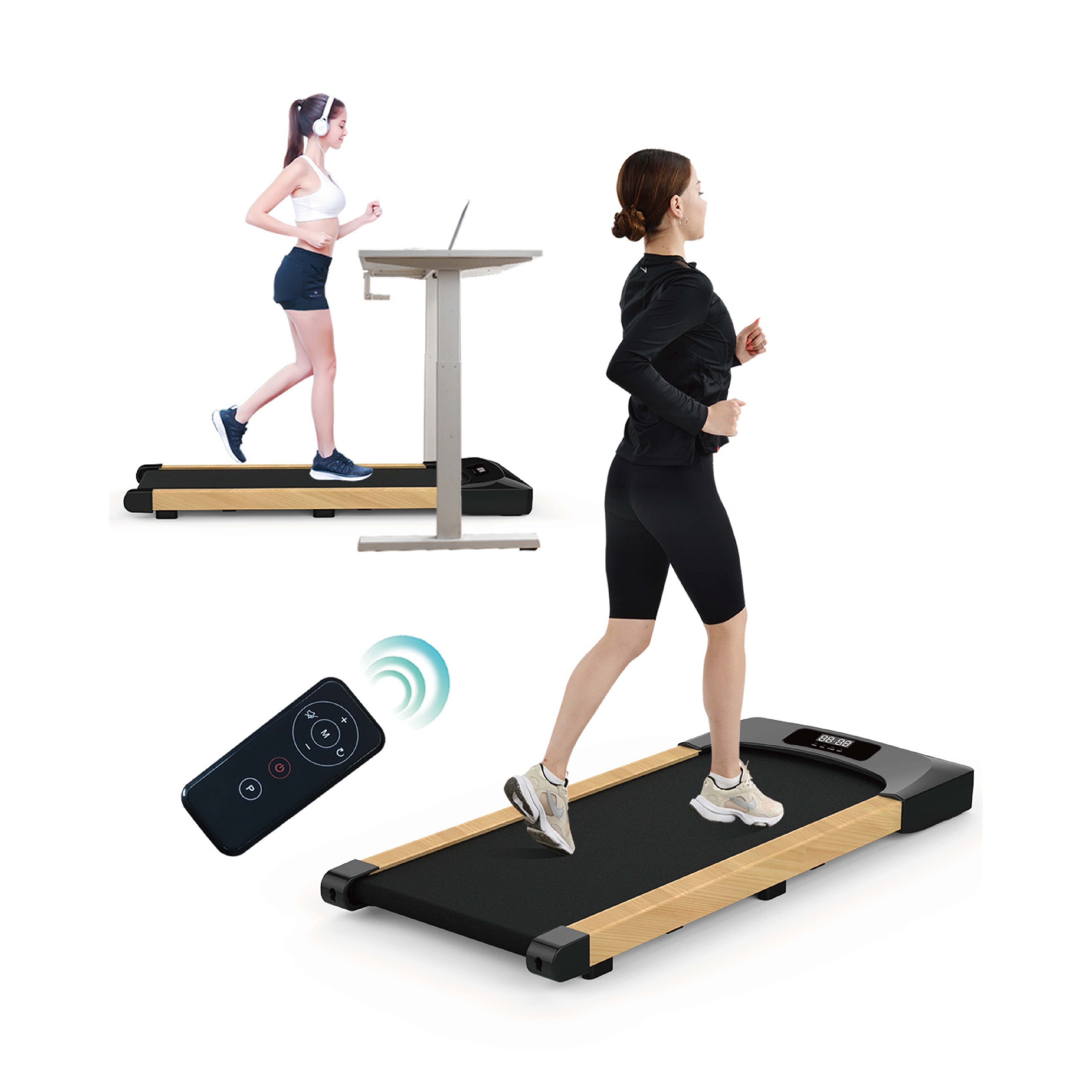  Walking Pad 2 in 1 Under Desk Treadmill, 2.5HP Low Noise Walking  Pad Running Jogging Machine with Remote Control for Home Office,  Lightweight Portable Desk Treadmill Installation Free : Sports & Outdoors