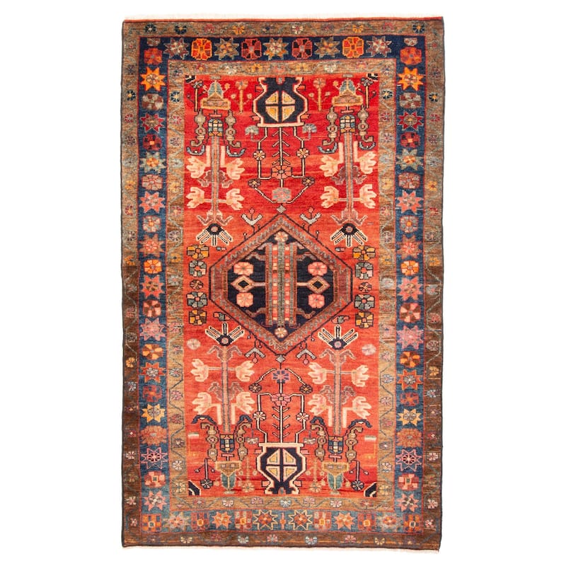 ECARPETGALLERY Hand-knotted Konya Anatolian Red Wool Rug - 4'1 x 6'10