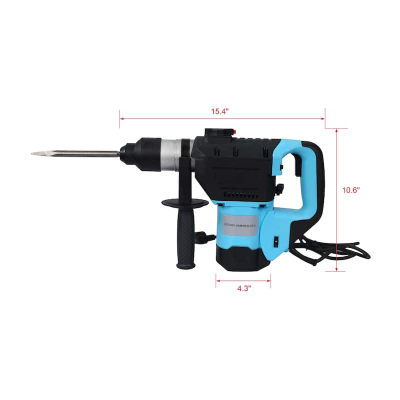 Rotary Hammer 1100W, 1-1/2" SDS Plus Rotary Hammer Drill 3 Functions