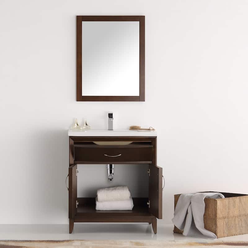 Fresca Cambridge 30" Free Standing Vanity Set with Wood Cabinet,