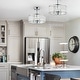 preview thumbnail 2 of 17, CO-Z 12" Modern 3-Light Crystal Semi Flush Mount Chandelier with Drum Shade