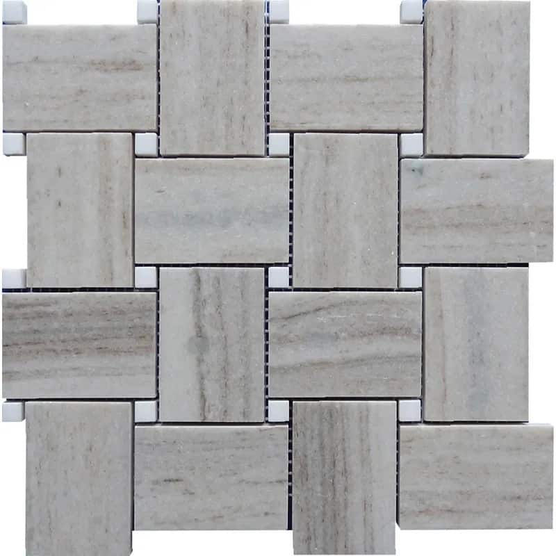 Apollo tile 11 x 11 Mirage Polished Crystal Sand,Thassoss White Marble Tile (4.13 sq ft/case) - 5 Pack