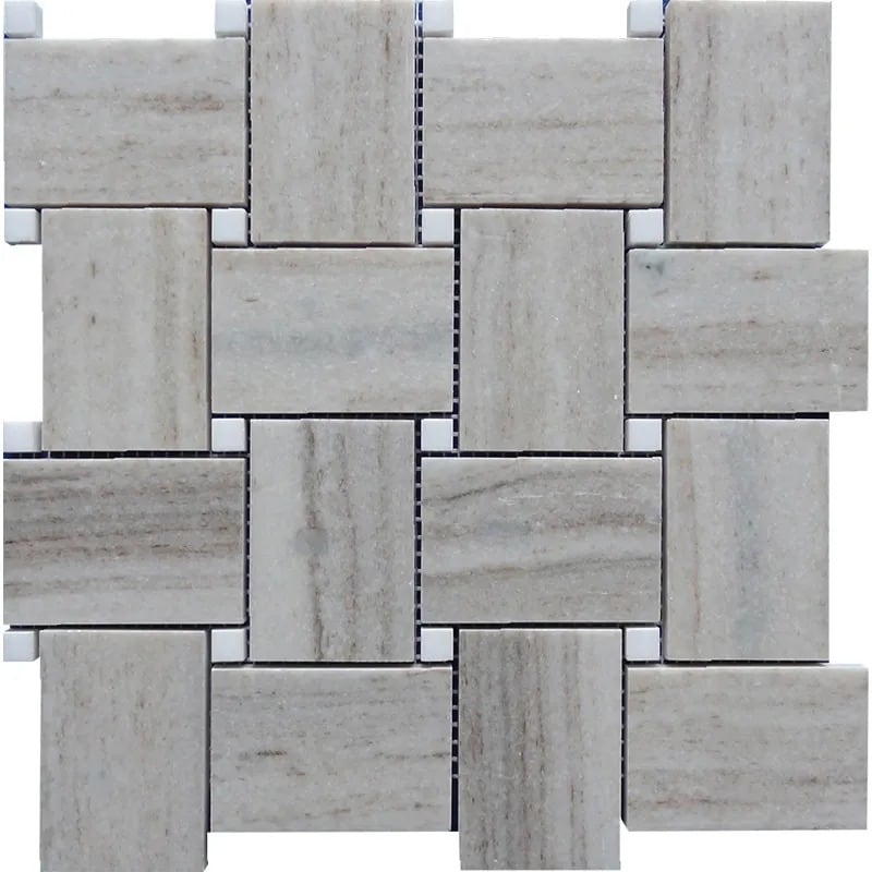 Apollo tile 11 x 11 Mirage Polished Crystal Sand,Thassoss White Marble Tile (4.13 sq ft/case) - 5 Pack