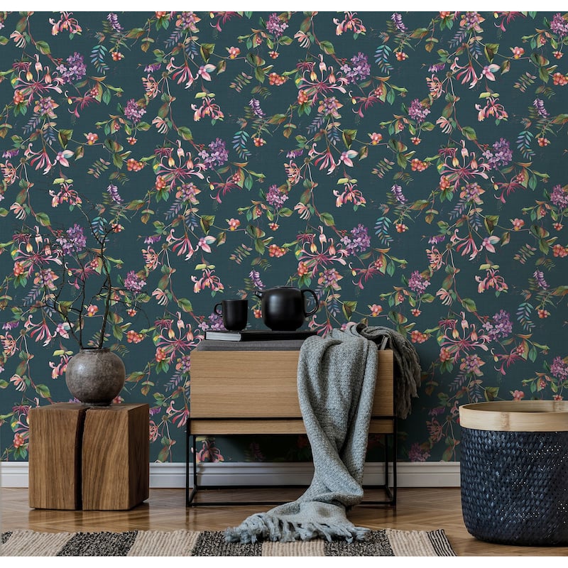 Galerie Wallcoverings Flora Summer Floral Bouquet Vinyl on Non-woven Matte Wallpaper Roll