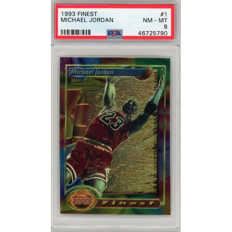 Michael Jordan 1993 Topps Finest Basketball Card #1 Graded PSA 8 NM-MT - 8'6" x 11'6"
