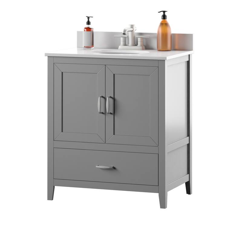 30" Traditional Single Bathroom Vanity with Drawer