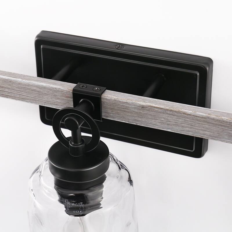 3-Light Brushed Nickel Cylinder Modern Bathroom Vanity Light with Clear Glass Shade,Wall Lamp for Mirror Kitchen Bedroom