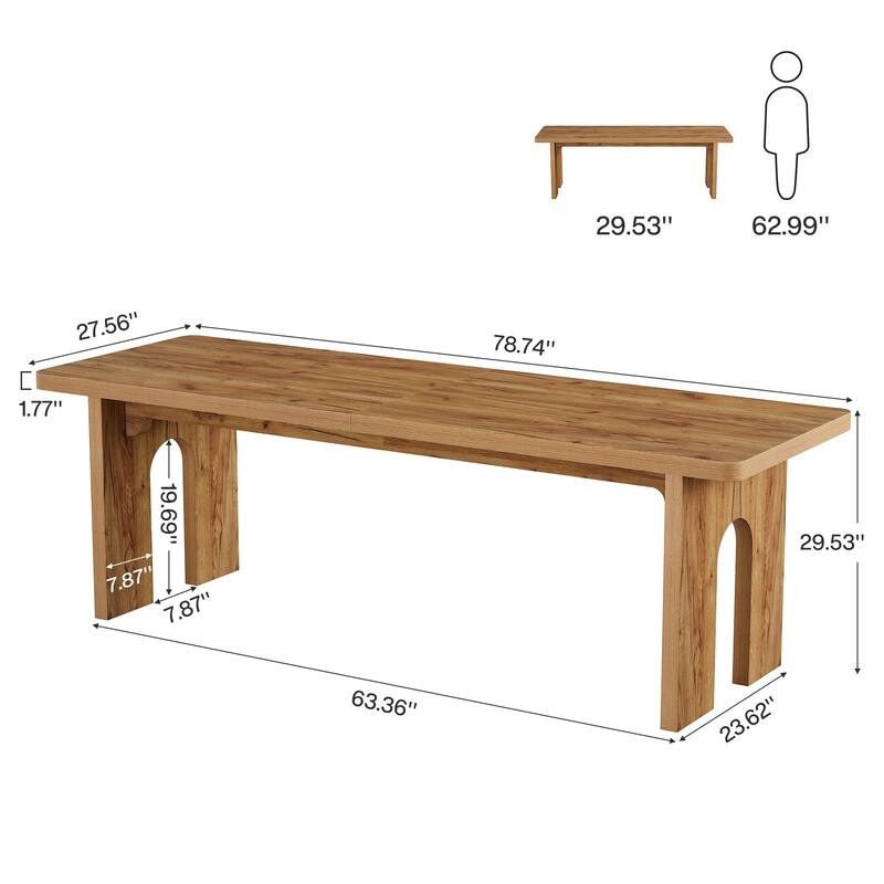 78.7 Inches Large Two Person Computer Desk for Home Office